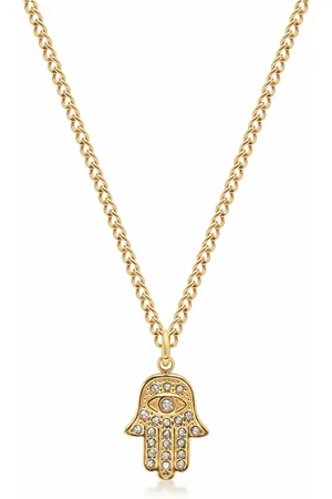 Nialaya Accessoires, Heren, Geel, S, Hamsa Hand Ketting