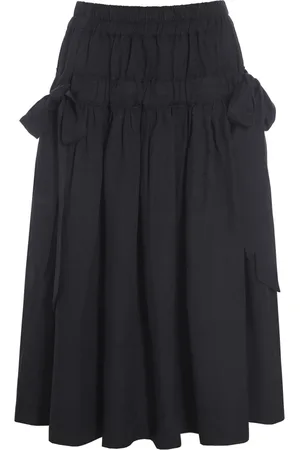 Bitte Kai Rand Rokken, Dames, Zwart, XL, Linnen, Zwarte Lange Rok met Strikken