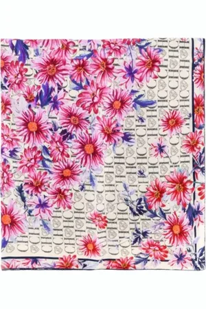 Carolina Herrera Accessoires, unisex, Veelkleurig, ONE Size, Caracas Flowers Zijden Vierkante Sjaal