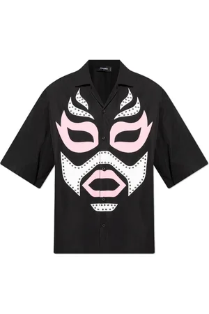 Dsquared2 Overhemden, Heren, Zwart, S, Katoen, Kortemouwenshirt