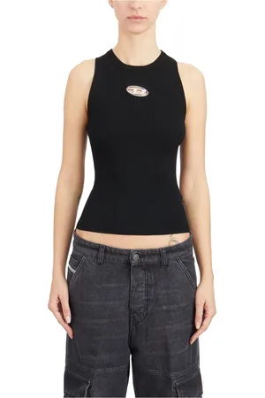 Diesel Tops, Dames, Zwart, S, Katoen, Stijlvolle Tanktop