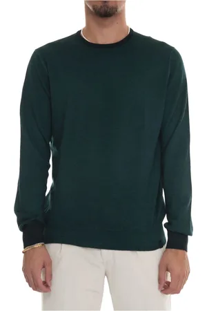 FAY Truien, Heren, Groen, L, Rondgebreide trui met ronde hals
