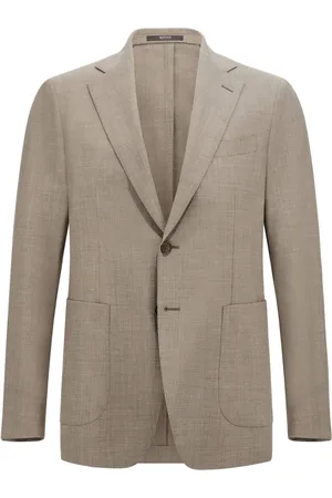 Boggi Milano Jassen, Heren, , 3Xl, Wol, B-Aria Stretch Wollen Jas