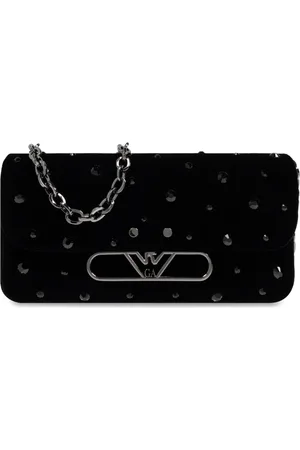 Emporio Armani Tassen, Dames, Zwart, ONE Size, Velvet Schoudertas