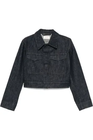 LEMAIRE Jassen, Dames, Blauw, S, Denim, Indigo Classic Collar Denim Overhemd