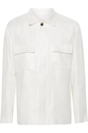 LARDINI Jassen, Heren, Wit, M, Linnen, Licht Jas