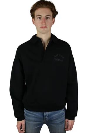 FEAR OF GOD Tops, Heren, Zwart, L, Fleece Polo