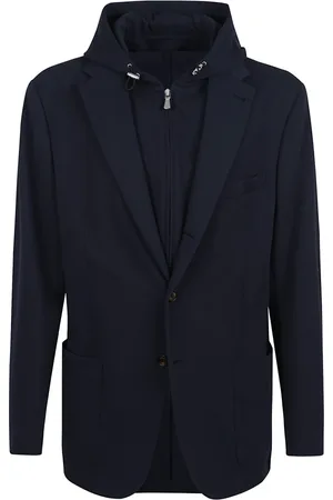 ELEVENTY Jassen, Heren, Zwart, 2Xl, Katoen, Stijlvolle Jas