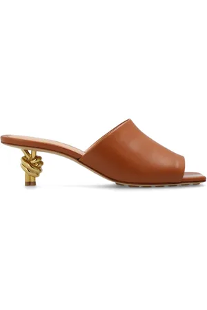 Bottega Veneta Schoenen, Dames, Bruin, 40 EU, Leer, Knot Mules