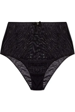 Dsquared2 Ondergoed, Dames, Zwart, L, High-waisted Transparante Slip