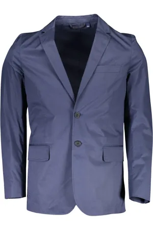 GANT Jassen, Heren, Blauw, L, Katoen, Klassiek Katoenen Jasje