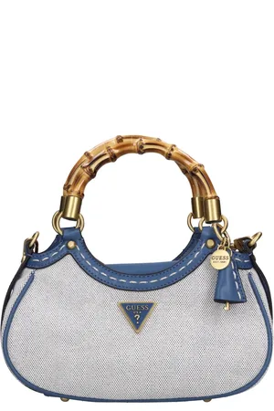 Guess Tassen, Dames, Blauw, ONE Size, Leer, Tassen.. Blauw