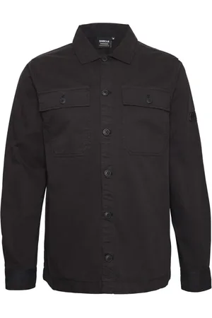Barbour Jassen, Heren, Zwart, XL, Katoen, Zwarte Katoenen Twill Overshirt Arlo
