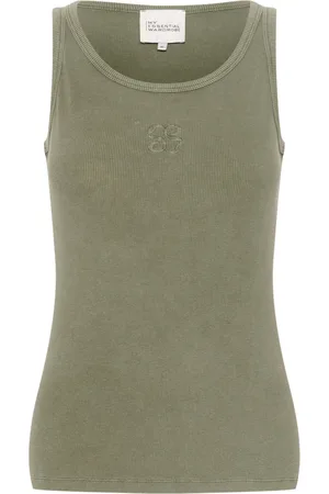 My Essential Wardrobe Tops, Dames, Groen, 2Xl, Katoen, Groene Mouwloze Top