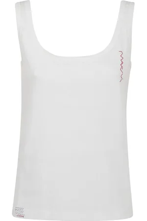 Marni Tops, Dames, Wit, S, Katoen, Wit T-shirt voor vrouwen