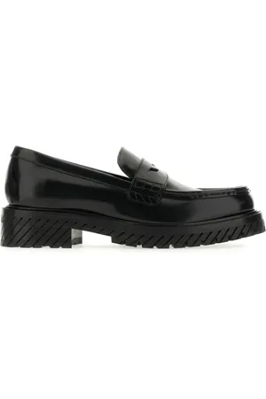 OFF-WHITE Schoenen, Dames, Zwart, 39 EU, Leer, Loafers