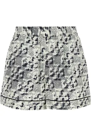 Tory Burch Korte broeken, Dames, Veelkleurig, M, Gedrukte zijden shorts
