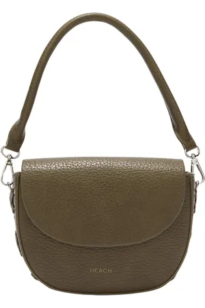 Silvian Heach Tassen, Dames, Bruin, ONE Size, Leer, Schoudertas van gehamerd leer