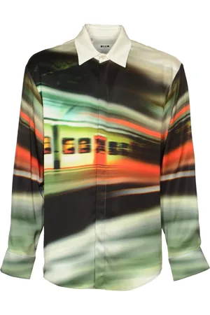 Msgm Overhemden, Heren, Veelkleurig, 2Xl, Kleurrijk Casual Overhemd