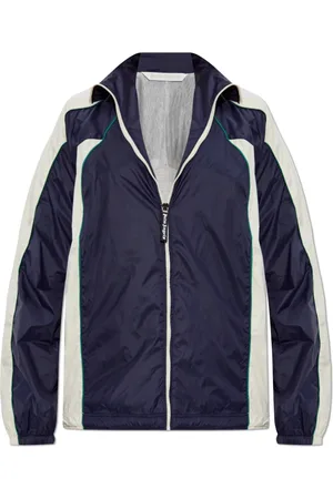 Palm Angels Jassen, Dames, Blauw, S, Lichtgewicht Jas met Gedrukt Logo
