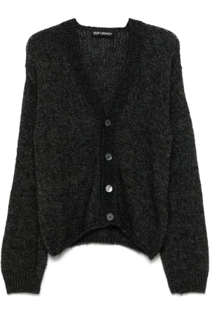OUR LEGACY Truien, Heren, Zwart, M, Wol, Academy Cardigan
