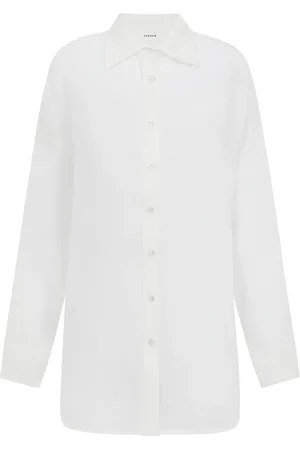 P.A.R.O.S.H. Blouses & Shirts, Dames, Wit, S, Witte Zijden Blouse Elegant Design