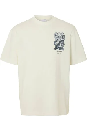 SELECTED Tops, Heren, , L, Katoen, Relax Will License Korte Mouw Tee