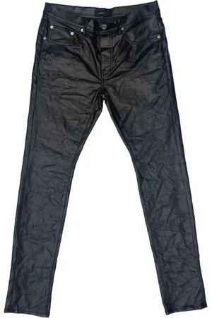Purple Brand Jeans, Heren, Zwart, W29, Katoen, Zwarte Skinny Jeans met Patent Finish