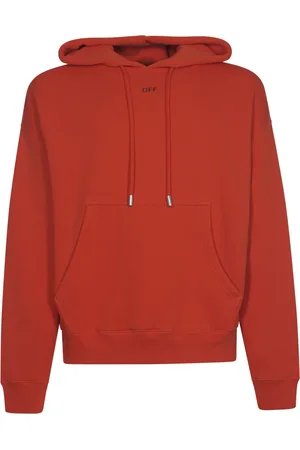 OFF-WHITE Sweatshirts & Hoodies, Heren, Rood, S, Katoen, Stijlvolle Hoodie