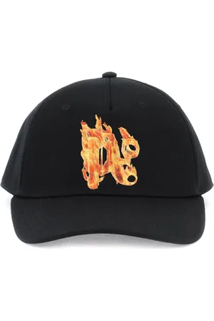 Palm Angels Accessoires, Heren, Zwart, ONE Size, Katoen, Burning Monogram Baseballpet