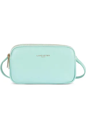 Lancaster Tassen, Dames, Blauw, ONE Size, Leer, Dubbele ritsportemonnee Dune