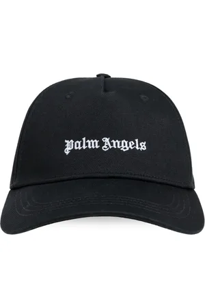 Palm Angels Accessoires, Dames, Zwart, ONE Size, Katoen, Zwarte Cap