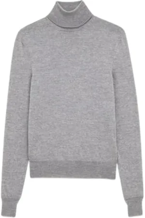 Saint Laurent Truien, Dames, Grijs, M, Stijlvolle Trui