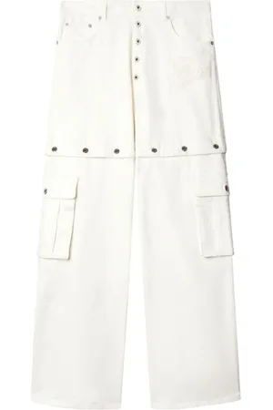 OFF-WHITE Jeans, Heren, Wit, W31, Denim, Baggy-fit Jeans