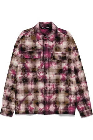 Palm Angels Jassen, Heren, Veelkleurig, L, Fuchsia Roze Button-Up Shirt
