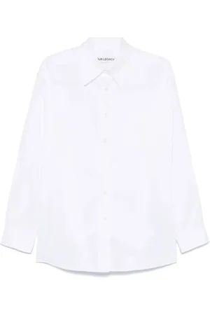 OUR LEGACY Blouses & Shirts, Dames, Wit, S, Katoen, Klassiek Katoenen Overhemd