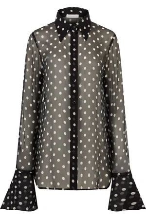 Nina Ricci Blouses & Shirts, Dames, Zwart, XS, Shirt met Trompetmouwen