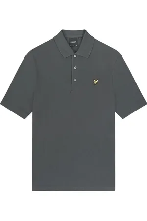 Lyle & Scott Tops, Heren, Groen, L, Katoen, Geborduurd Logo Katoenen Poloshirt