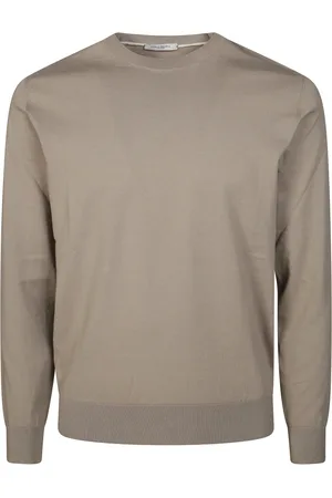 Paolo Pecora Truien, Heren, Bruin, S, Katoen, Ronde Hals Shirt