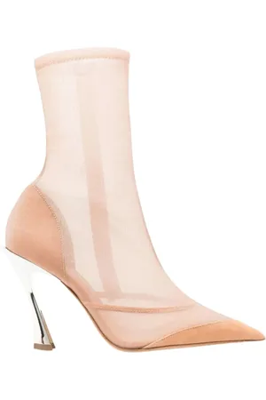 MUGLER Schoenen, Dames, , 38 1/2 EU, Leer, Mesh Enkellaarsjes
