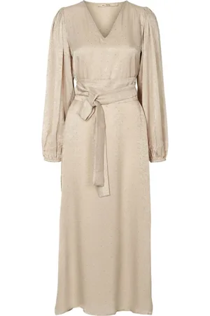 RUE de FEMME Kleedjes, Dames, , L, Polyester, Elegante Cleona Jurk met V-Hals