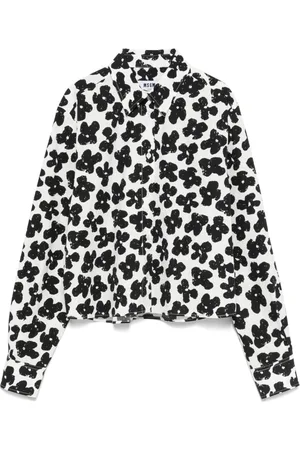 Msgm Blouses & Shirts, Dames, Zwart, XS, Katoen, Zwart Katoenen Overhemd