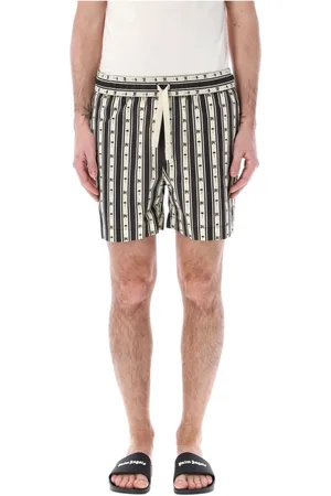 Palm Angels Badkleding, Heren, Veelkleurig, S, Katoen, Stripe Shorts