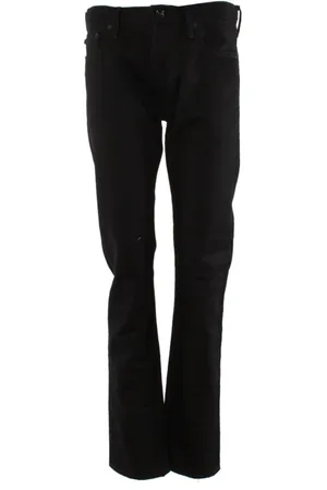 OFF-WHITE Jeans, Heren, Zwart, W29, Katoen, Slim Jeans met Enkele Pijl