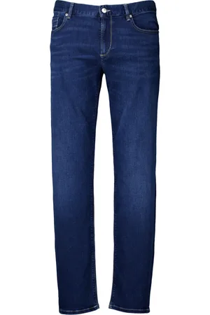Alberto Jeans, Heren, Blauw, W36 L34, Pipe Jeans Donkerblauw Stijlvol