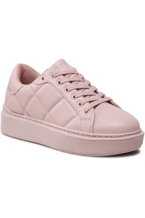 Guess Schoenen, Dames, Roze, 36 EU, Leer, Capitonné Sneakers