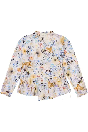 Munthe Blouses & Shirts, Dames, Veelkleurig, 2Xs, Floral Wrap Blouse Peplum Zoom