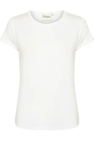 My Essential Wardrobe Tops, Dames, Wit, L, Modal T-shirt Top