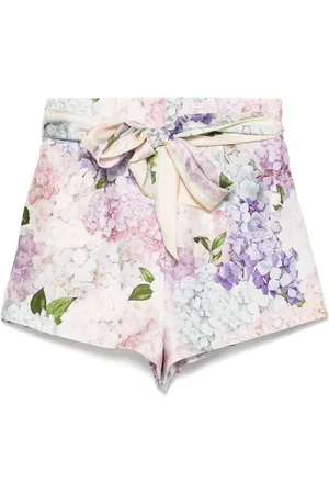 ZIMMERMANN Korte broeken, Dames, Veelkleurig, M, Bloemenprint Dawning Shorts