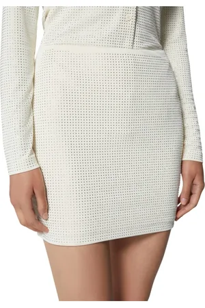 Silvian Heach Rokken, Dames, Wit, 2Xs, Polyester, Minirok met heldere applicaties